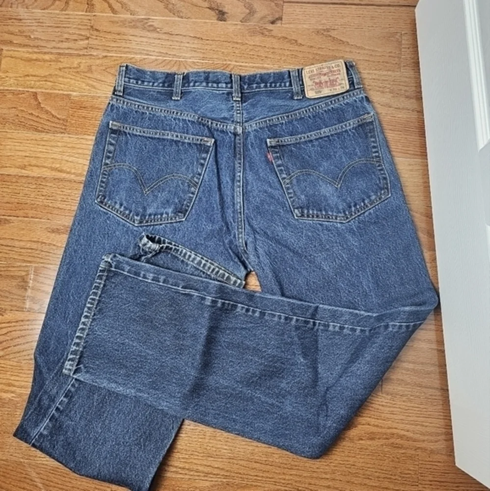 Vintage Levi's 505 Blue Jeans Denim‎ 38x34 Dark Wash Timeless